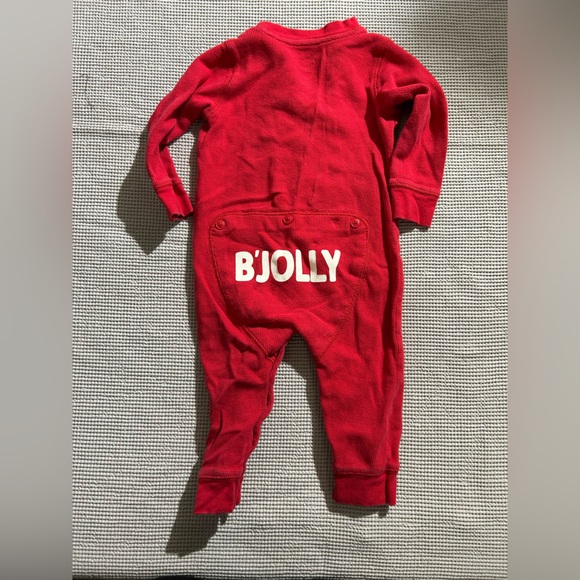 Osh kosh Baby B’Gosh 12 months red thermal sleeper Christmas b’jolly - Picture 1 of 2